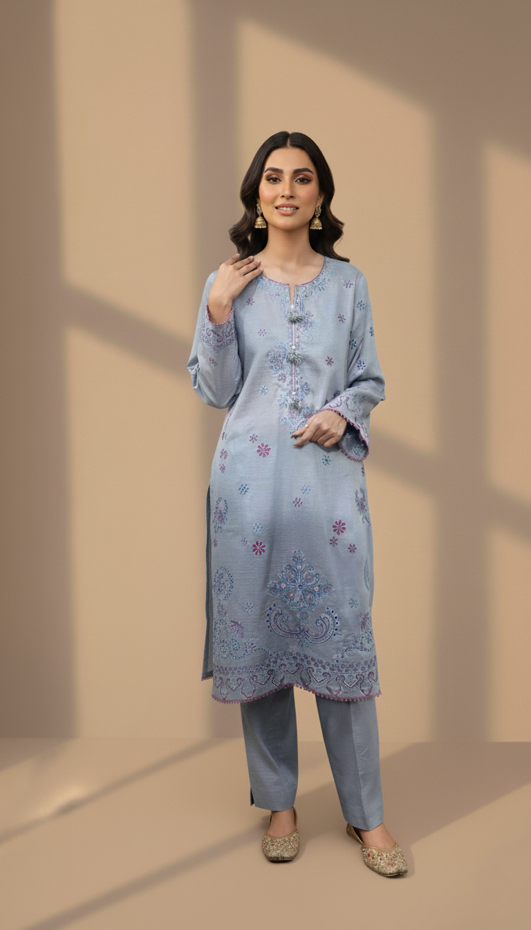 Embroidered 3 Pieces Cotton