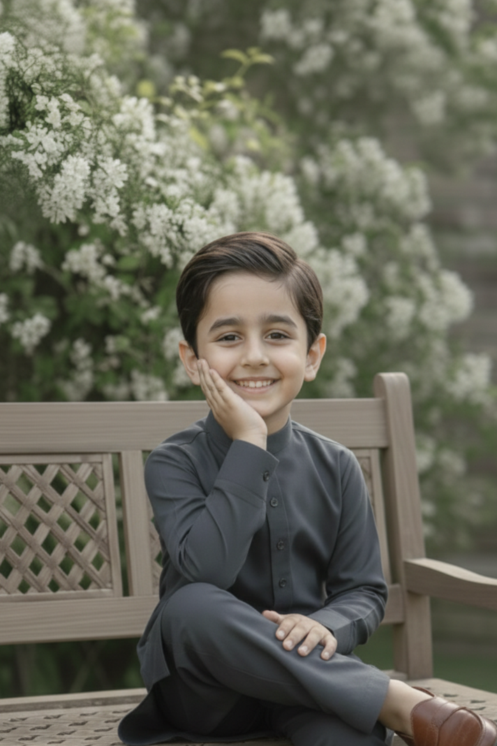 Sugarcan- Boy Blue Kameez Shalwar