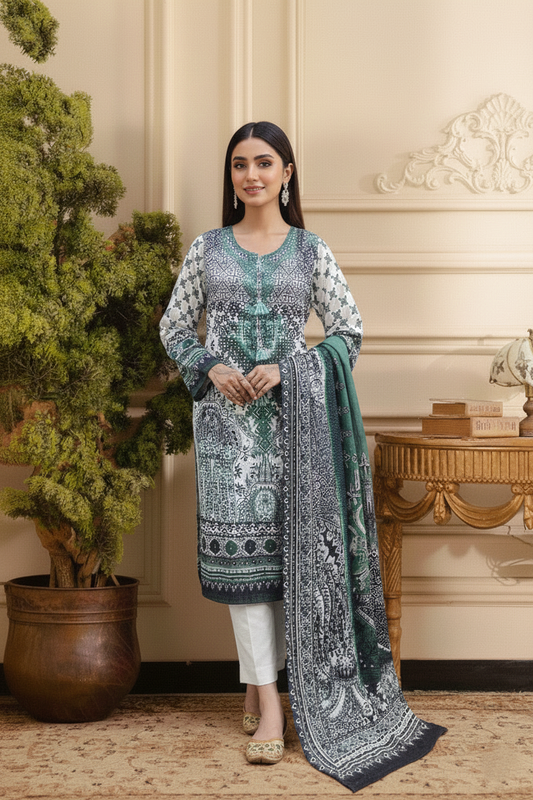 Embroidery 3 Pieces Lawn