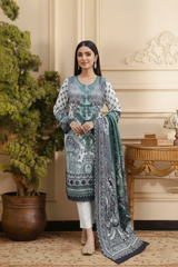 Embroidery 3 Pieces Lawn