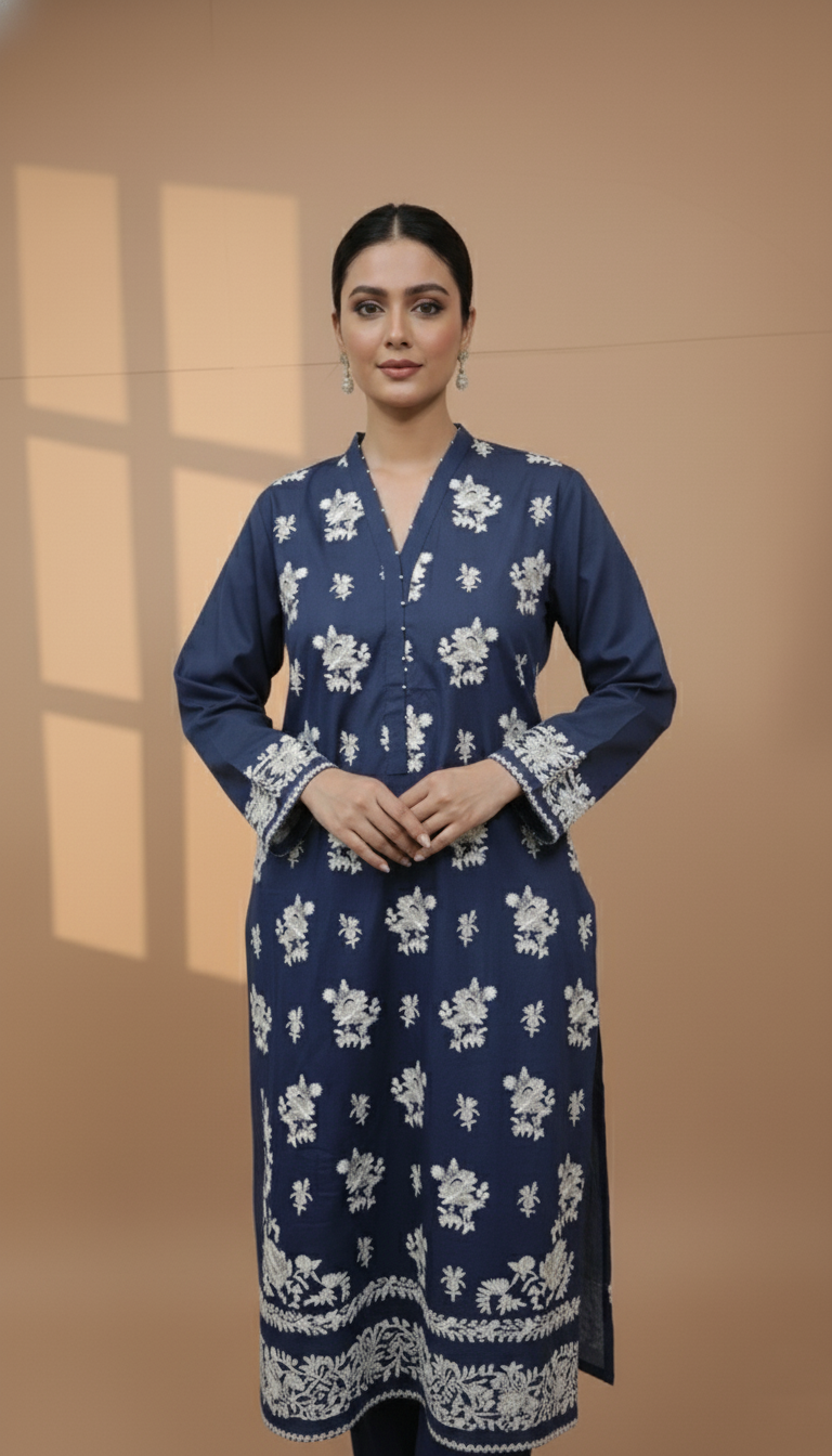 Embroidered 3 Pieces Khaddar