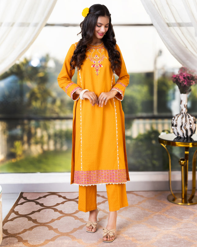 Women Embroidered 2 Pcs Suit