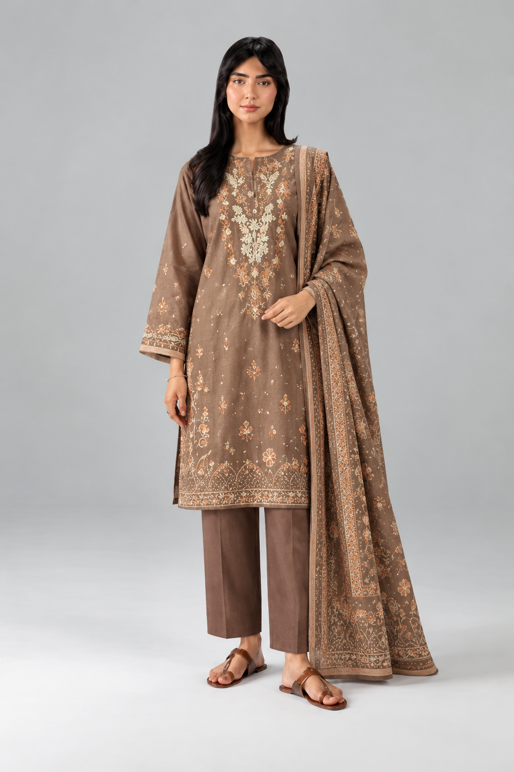 Embroidery 3 Pieces Lawn
