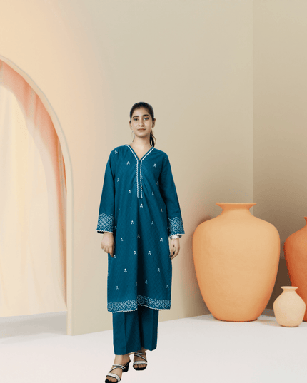 Women Embroidered 2 Pcs Suit