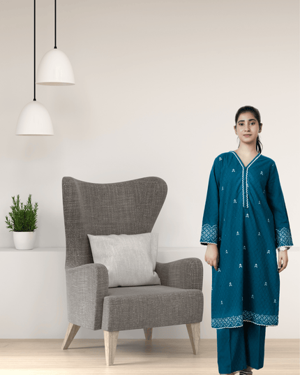 Women Embroidered 2 Pcs Suit