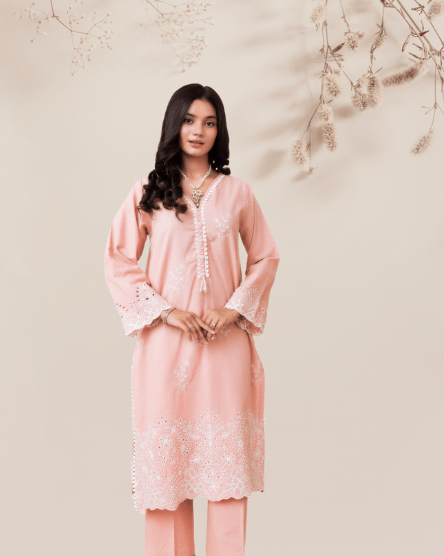 Women Embroidered 2 Pcs Suit