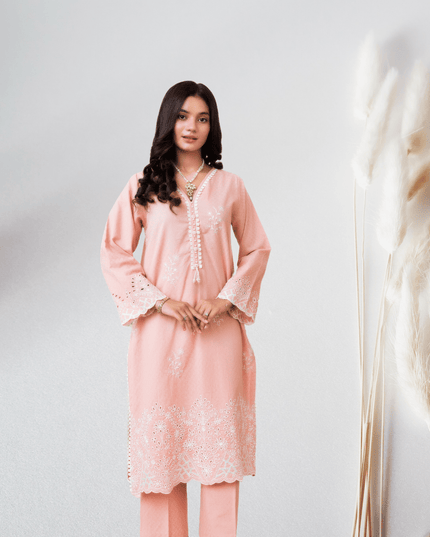 Women Embroidered 2 Pcs Suit