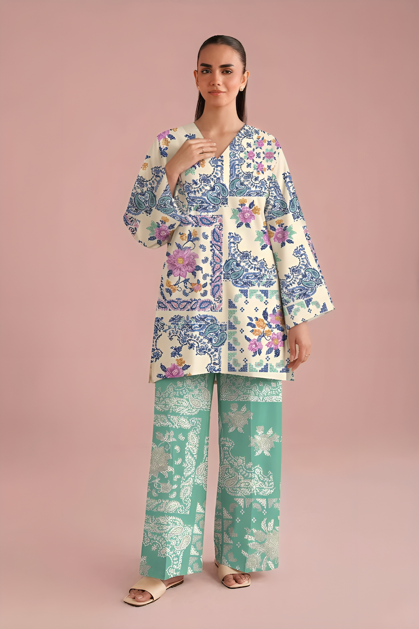 WPLU-01 Printed lawn 2-Pcs Unstitched