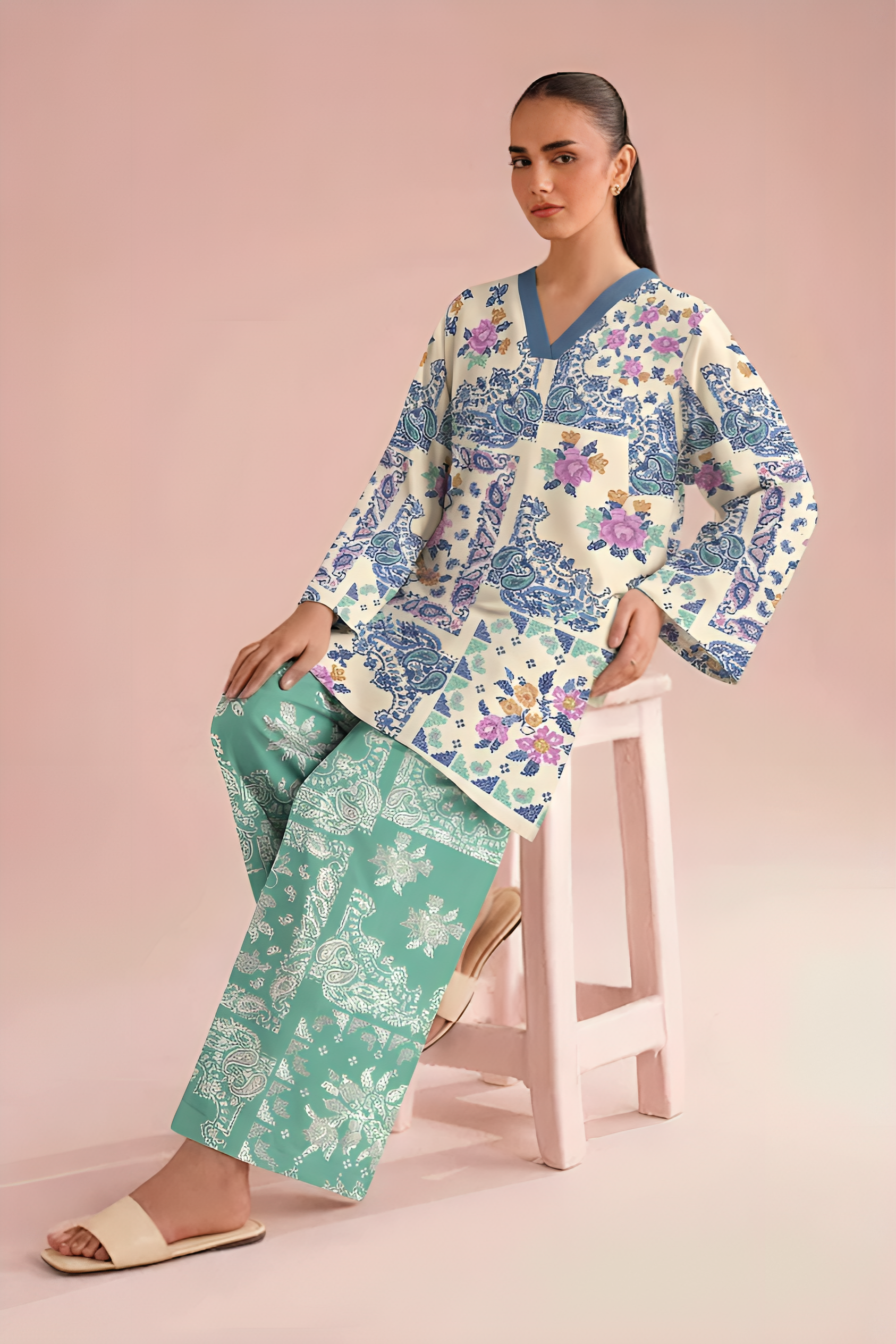 WPLU-01 Printed lawn 2-Pcs Unstitched