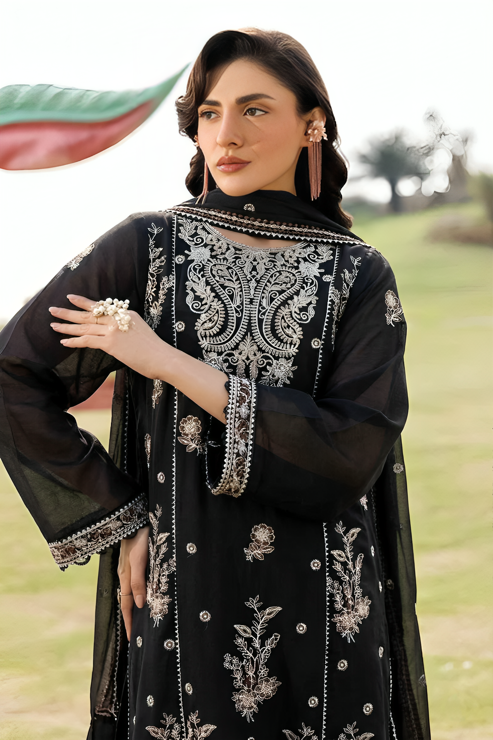 WFCU-04 Formal Embroidery Chiffon Unstitched 3-PCS