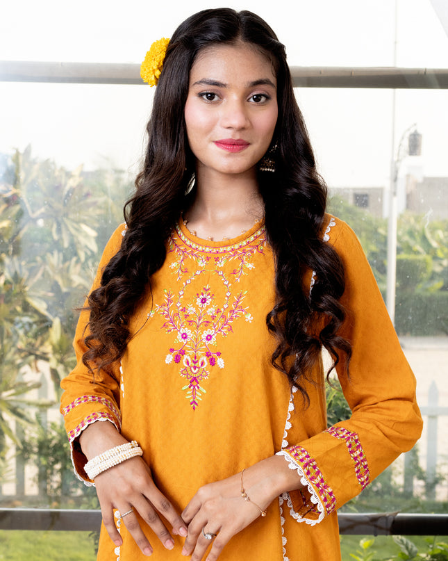 Women Embroidered 2 Pcs Suit