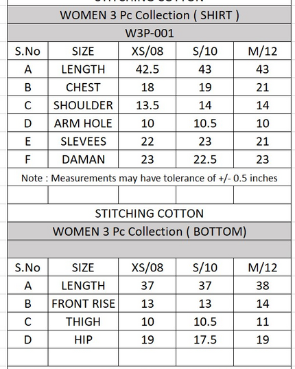 Women 3 Pc Suit