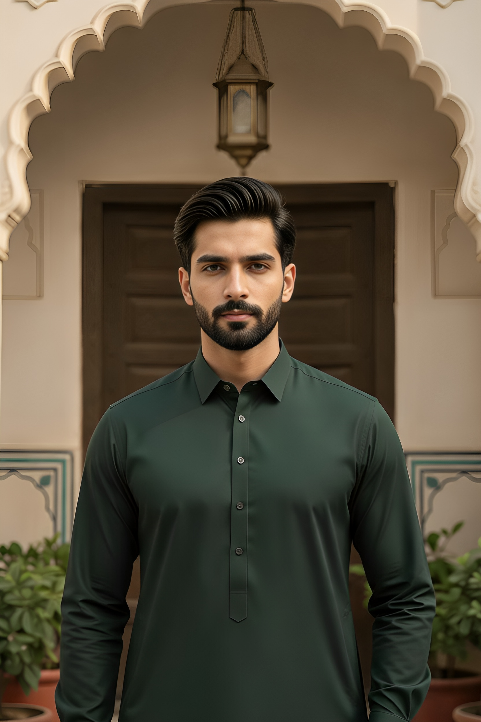 Dream Style- Green Kameez Shalwar