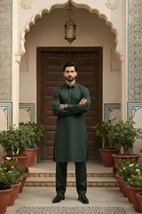 Dream Style- Green Kameez Shalwar