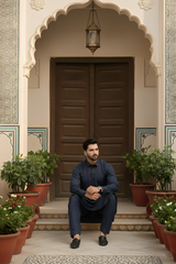 Dream Style- Navy Kameez Shalwar