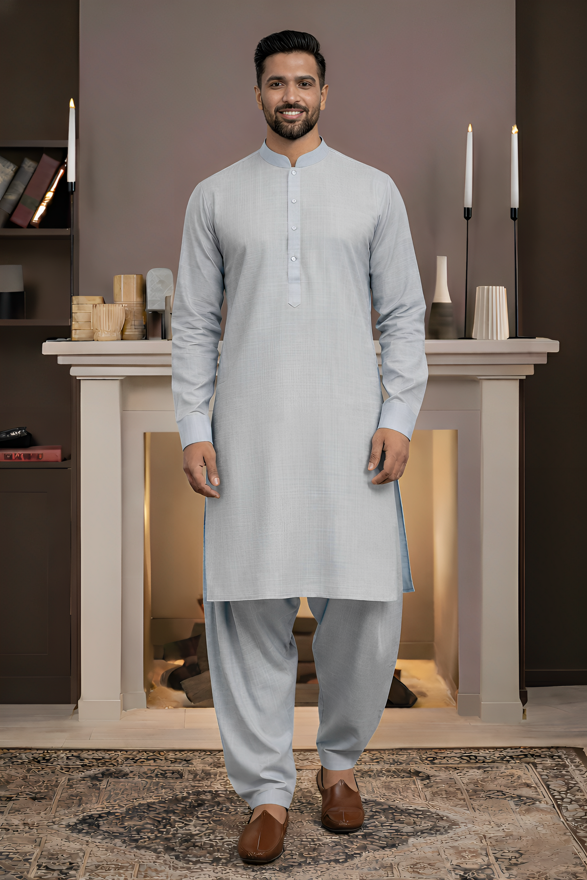Vintage-Sky Kameez Shalwar