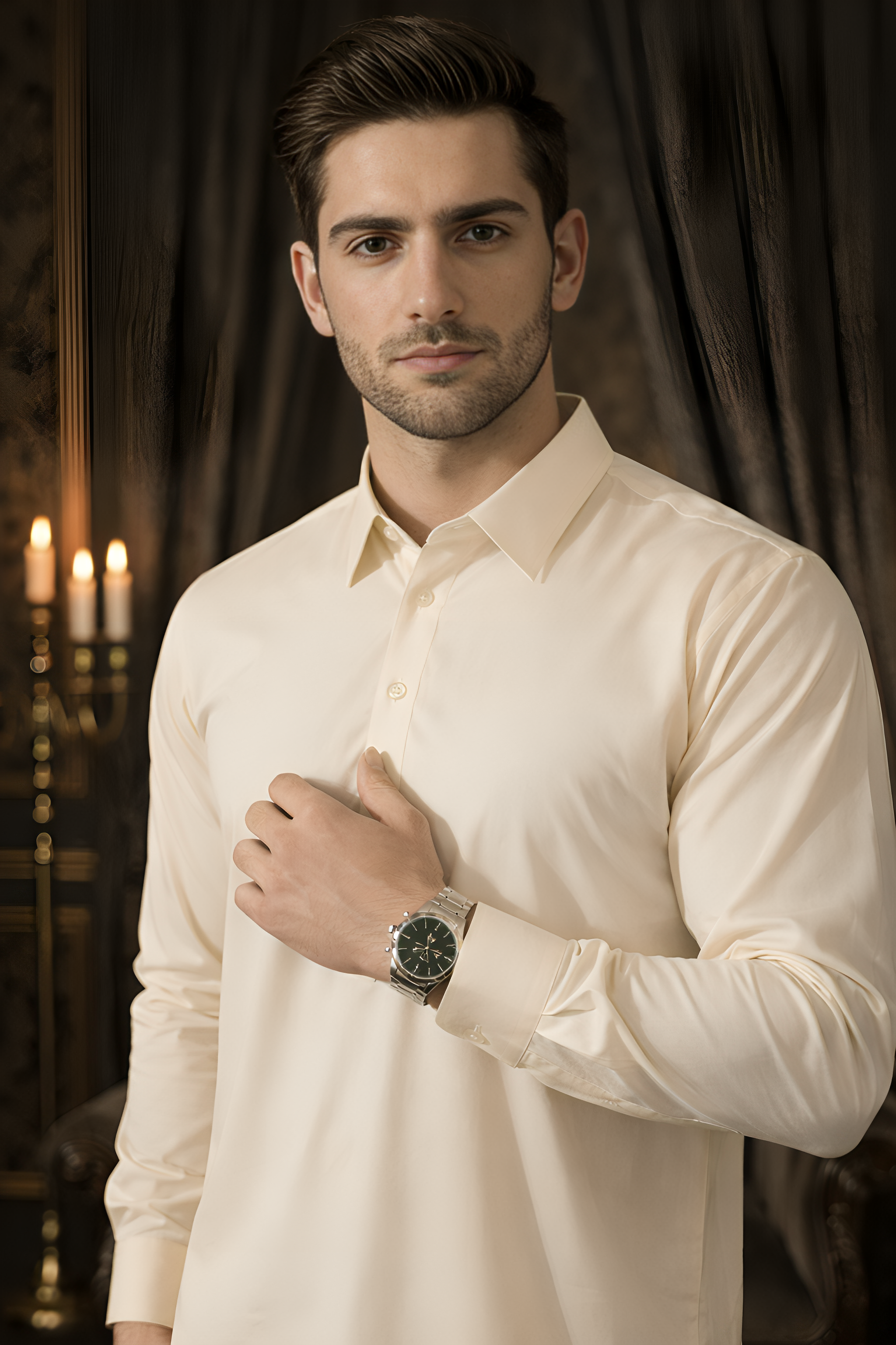 China Boski- Off White Kameez Shalwar